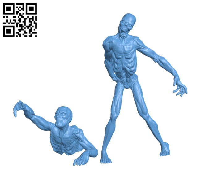 Zombies H000749 file stl free download 3D Model for CNC and 3d printer