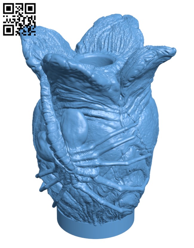 Alien Egg - Wacom Pen Holder H001918 file stl free download 3D Model for CNC and 3d printer
