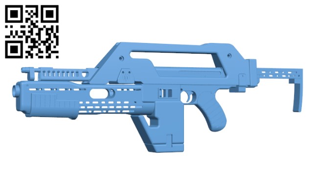 Alien2 Pulse Rifle - Gun H002269 file stl free download 3D Model for CNC and 3d printer