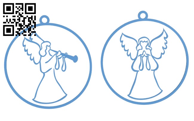Angel Ornaments for your window H001799 file stl free download 3D Model for CNC and 3d printer