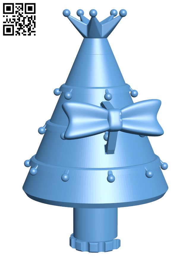 Animated Mecanical Christmas Tree H001379 file stl free download 3D Model for CNC and 3d printer