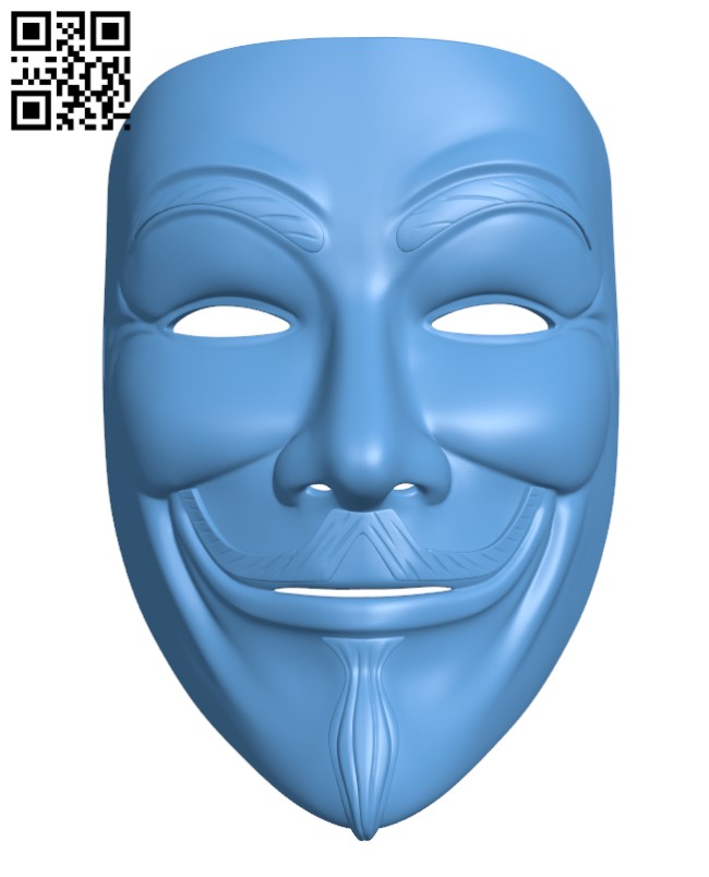 Anonymous Mask H001621 file stl free download 3D Model for CNC and 3d printer