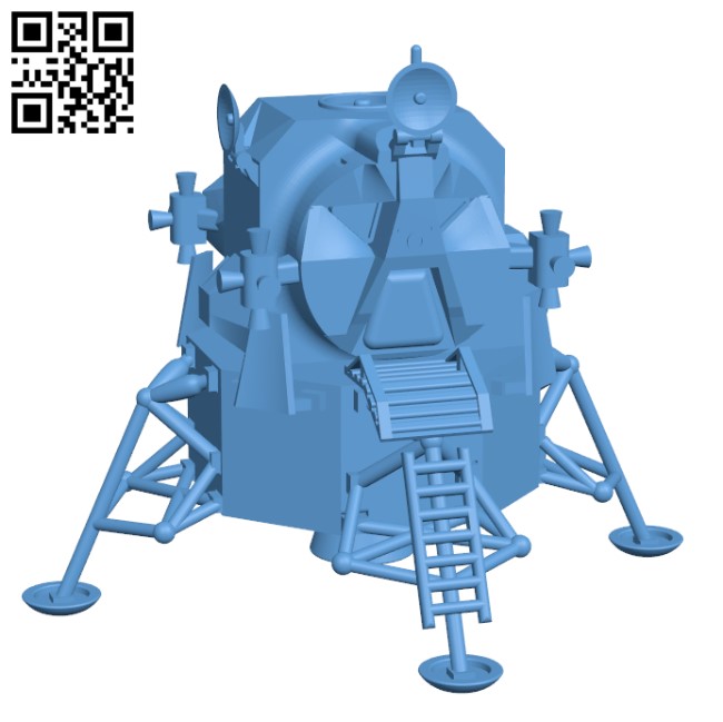 Apollo 11 Lunar Module H002091 file stl free download 3D Model for CNC and 3d printer