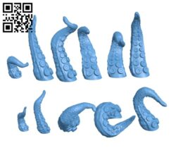 Assorted Tentacles H002092 file stl free download 3D Model for CNC and 3d printer