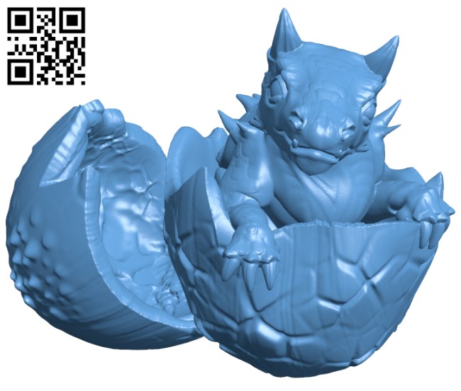 Baby Tarrasque H001625 file stl free download 3D Model for CNC and 3d printer