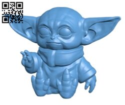 Baby Yoda H001501 file stl free download 3D Model for CNC and 3d printer