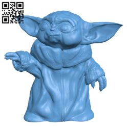 Baby Yoda Smiling H002094 file stl free download 3D Model for CNC and 3d printer