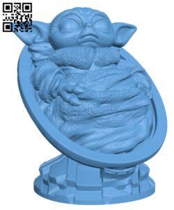 Baby Yoda from Star Wars H001563 file stl free download 3D Model for CNC and 3d printer