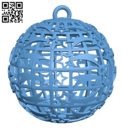 Boule Etoiles Filantes H001804 file stl free download 3D Model for CNC and 3d printer