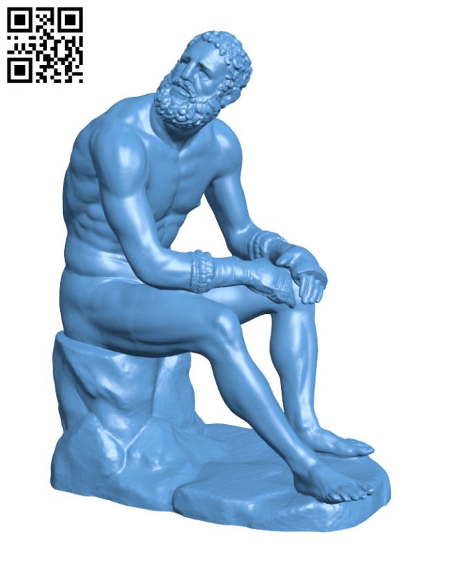 Boxer at Rest H002211 file stl free download 3D Model for CNC and 3d printer