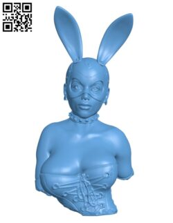 Bunny girl bust H001746 file stl free download 3D Model for CNC and 3d printer