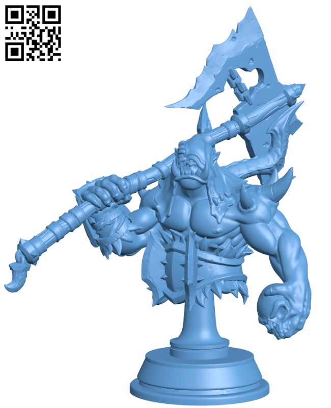 Bust Orc Executioner - Lord of War Miniatures H001564 file stl free download 3D Model for CNC and 3d printer