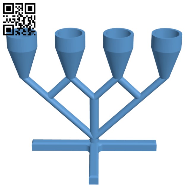 Candelabra for 4 candles H001684 file stl free download 3D Model for CNC and 3d printer