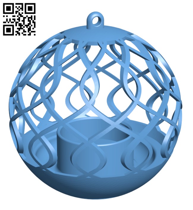 Candle holder tree ball H001685 file stl free download 3D Model for CNC and 3d printer