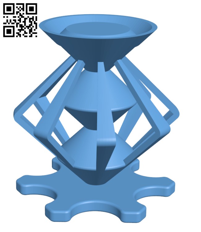 Candle stand H001925 file stl free download 3D Model for CNC and 3d printer