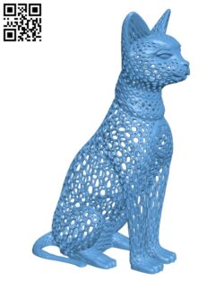 Cat design Voronoi H001504 file stl free download 3D Model for CNC and 3d printer