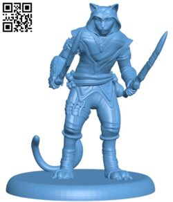 Catfolk Rogue H001631 file stl free download 3D Model for CNC and 3d printer