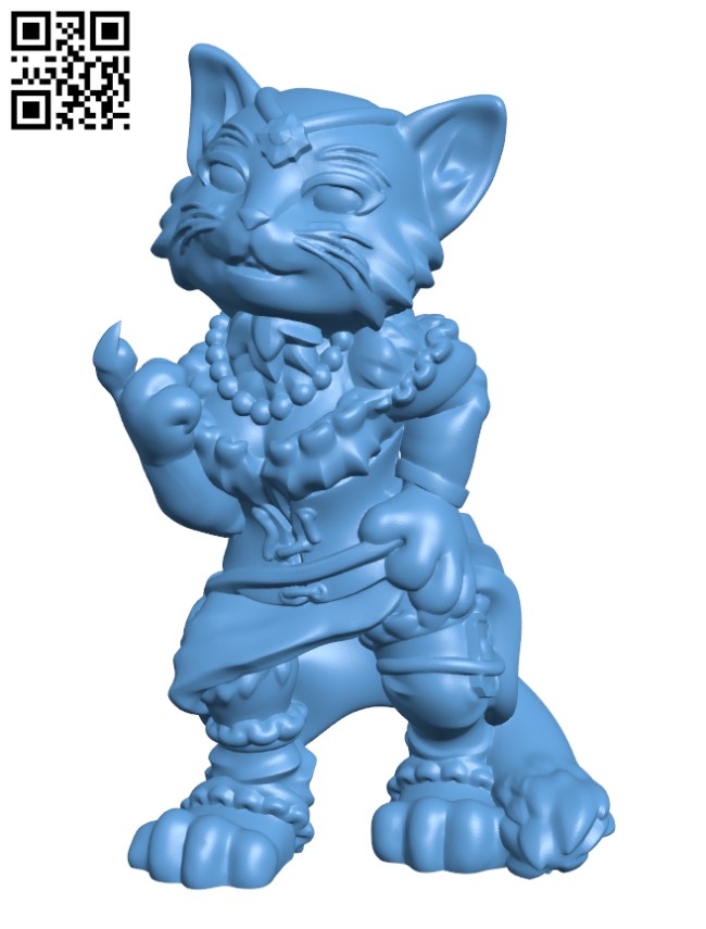 Catfolk courtesan girl H002217 file stl free download 3D Model for CNC and 3d printer