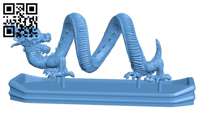 Chinese New Year Dragon Incense Holder H001509 file stl free download 3D Model for CNC and 3d printer