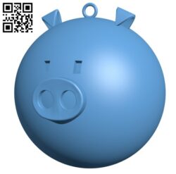 Christmas Bauble Pig H001570 file stl free download 3D Model for CNC and 3d printer