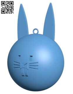Christmas Bauble Rabbit H001636 file stl free download 3D Model for CNC and 3d printer