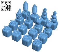 Christmas Chess H001637 file stl free download 3D Model for CNC and 3d printer