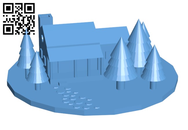 Christmas Ornament House H001447 file stl free download 3D Model for CNC and 3d printer