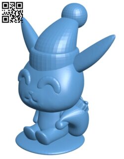 Christmas Pikachu – Pokemon H001574 file stl free download 3D Model for CNC and 3d printer
