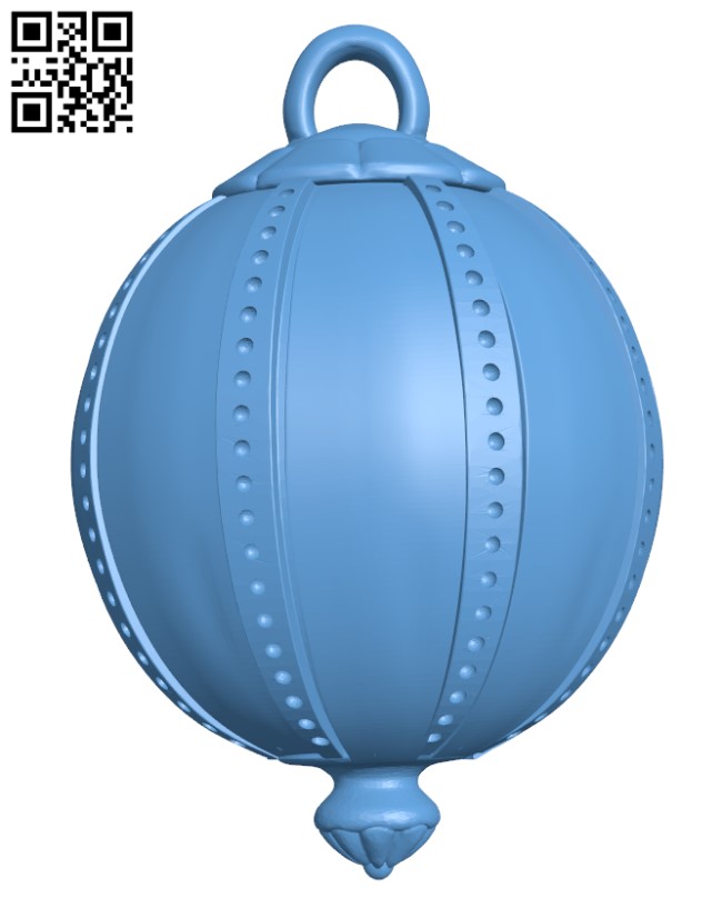 Christmas Tree Bauble H001576 file stl free download 3D Model for CNC and 3d printer