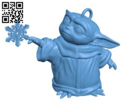 Christmas baby yoda H001440 file stl free download 3D Model for CNC and 3d printer