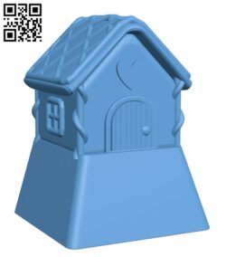 Christmas gingerbread house keycap H001512 file stl free download 3D Model for CNC and 3d printer