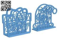 Christmas napkin holder H001389 file stl free download 3D Model for CNC and 3d printer