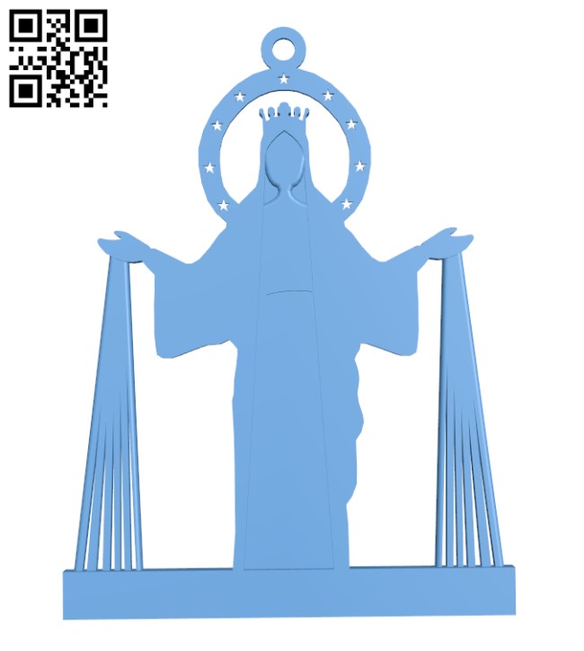 Christmas ornament - Nossa Senhora da Madianeira H001689 file stl free download 3D Model for CNC and 3d printer