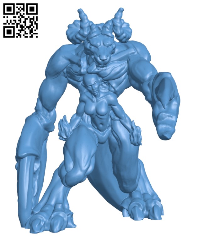 Claw Handed Demon - Greater Demon H001867 file stl free download 3D Model for CNC and 3d printer
