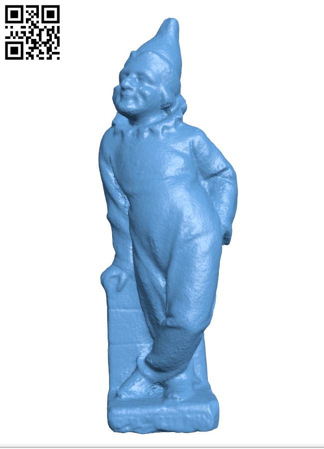 Clown Statuette H001382 file stl free download 3D Model for CNC and 3d printer
