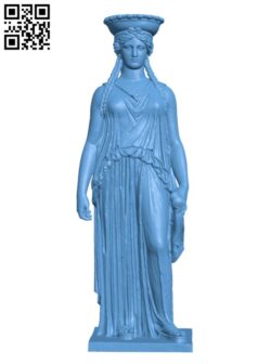 Copy of Caryatid C, Erechtheion of the Acropolis H001749 file stl free download 3D Model for CNC and 3d printer