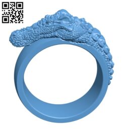 Crocodile Ring H002040 file stl free download 3D Model for CNC and 3d printer