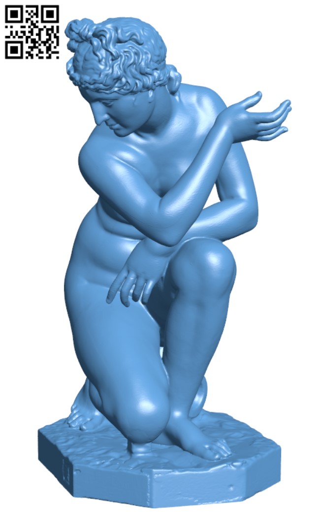 Crouching Venus H001981 file stl free download 3D Model for CNC and 3d printer