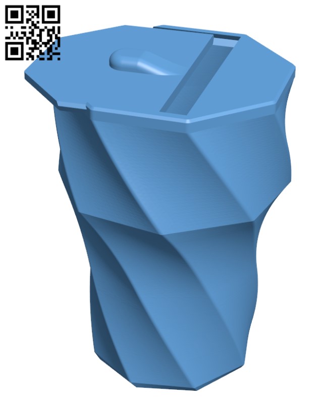 Cupholder Trash Container H002281 file stl free download 3D Model for CNC and 3d printer