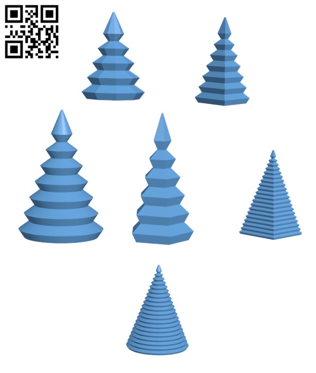 Customizable Christmas Tree H001567 file stl free download 3D Model for CNC and 3d printer
