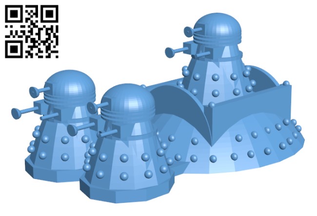 Dalek Sleigh H001695 file stl free download 3D Model for CNC and 3d printer