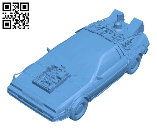 DeLorean from Back To The Future H001931 file stl free download 3D Model for CNC and 3d printer