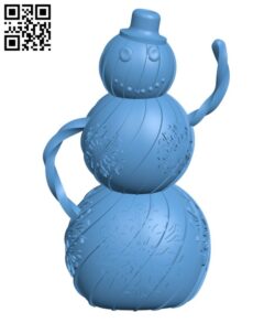 Decorative Snowman H001696 file stl free download 3D Model for CNC and 3d printer