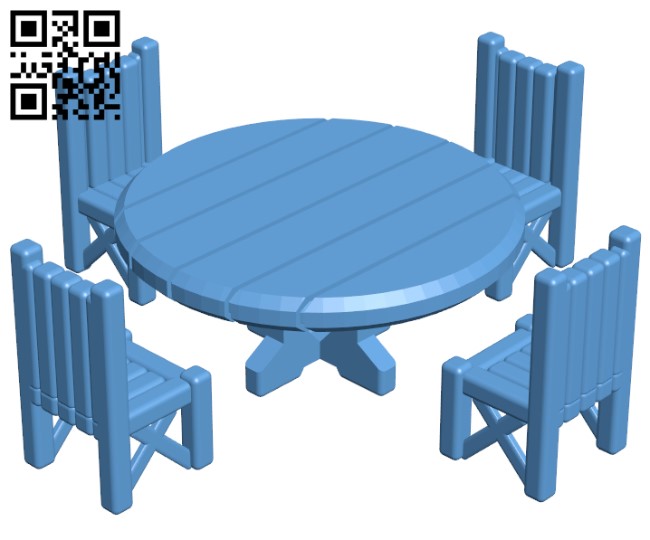 Delving Decor - Tavern Table H001984 file stl free download 3D Model for CNC and 3d printer