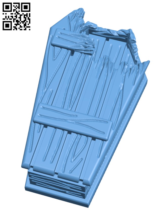 Destroyed coffin H001644 file stl free download 3D Model for CNC and 3d printer