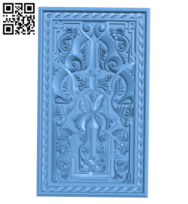 Door pattern A006644 download free stl files 3d model for CNC wood carving