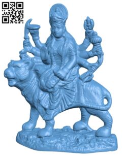 Durga on Tiger H001986 file stl free download 3D Model for CNC and 3d printer
