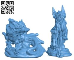 Elemental Wolves H001647 file stl free download 3D Model for CNC and 3d printer