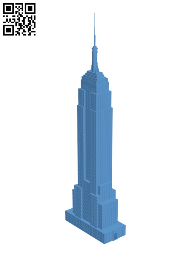 Empire State Building - New York City H002289 file stl free download 3D Model for CNC and 3d printer