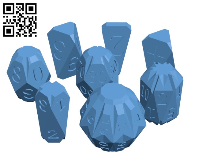 Facets Dice H002108 file stl free download 3D Model for CNC and 3d printer